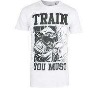Star Wars - "Train You Must" T-shirt pour homme TV827 (XXL) (Blanc/Noir)