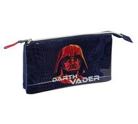 Star Wars - Trousse Triple, Trousse pour Enfant, idéale pour Les Enfants d'âge Scolaire, Confortable et Polyvalente, qualité et résistance, 22 x 3 x 12 cm