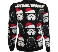 Star Wars - "Vader And Trooper" Sweatshirt pour homme/femme unie - design de Noël HE673 (L) (Noir/Blanc/Rouge)