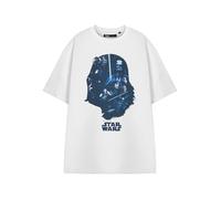 Star Wars Vader Head T-Shirt Blanc Homme | Tee-Shirt Graphique Empire Galactique pour Hommes | Haut de vêtements de Film de Science-Fiction | Dark Side Vader Casque Design Tee