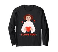 Star Wars Valentine's Day I Love You Princess Leia Heart Manche Longue