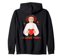 Star Wars Valentine's Day I Love You Princess Leia Heart Sweat à Capuche