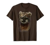 Star Wars Wicket Ewok Portrait Painting T-Shirt, Homme, Marron, XL