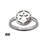 Star Wars - Women's Stainless Steel Galatic Empire Cut Ring - Size 7