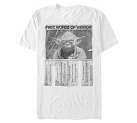 Star Wars T- Shirt Words of Wisdom, Blanc, XL Homme