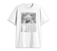 Star Wars T- Shirt Words of Wisdom, Blanc, XL Homme