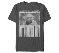STAR WARS T- Shirt Words of Wisdom, Charbon, XXL Homme