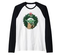 Star Wars Yoda Christmas Wreath Holiday Jedi Master Manche Raglan
