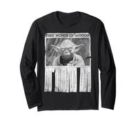 Star Wars Yoda Free Words of Wisdom Poster Manche Longue