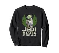 Star Wars Yoda Jedi Master of The Year Sweatshirt, Unisexe pour Adultes, Noir, M