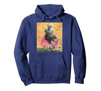 Star Wars Yoda Jedi Master Spring Cherry Blossoms Sakura Art Sweat à Capuche, Unisexe pour Adultes, Bleu Marine, S