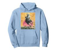 Star Wars Yoda Jedi Master Spring Cherry Blossoms Sakura Art Sweat à Capuche, Unisexe pour Adultes, Bleu poudré, L