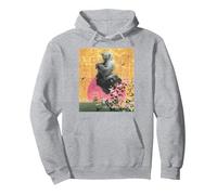 Star Wars Yoda Jedi Master Spring Cherry Blossoms Sakura Art Sweat à Capuche, Unisexe pour Adultes, Gris Chiné, S