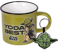 Star Wars Yoda Tasse de Camp (330 ml) & Porte-clés - Passe au lave-vaisselle & au micro-ondes, Parfait pour les fans & les collectionneurs