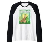 Star Wars Yoda Yoga Peaceful Stretching Session Poster Manche Raglan