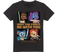 Star Wars - "Young Jedi Adventure Among The Stars" T-shirt pour homme TV3409 (XXL) (Noir)