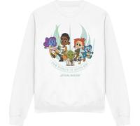 Star Wars - "Young Jedi Adventure The Force Is With Us" Sweatshirt für Herren/Damen Uni TV3591 (M) (Weiß)