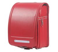 Star-Wind Ransel Randoseru Sac d'école japonais automatique pour garçons et filles Senior Cuir PU Léger Housse de pluie, rouge vin, japonais