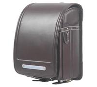 Star-Wind Ransel Randoseru Sac d'école japonais automatique pour garçons et filles Senior Cuir PU Léger Housse de pluie, café, japonais