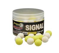 Starbaits Bouillettes Performance Concept Signal Bright Pop Up - 50 g - D.14 mm - Blanc + Jaune Fluo - 83452