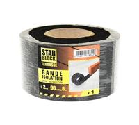 Starblock Bande d'isolation pour lambourde terrasse, L.2m x l.90mm, Caoutchouc de 8 mm, Protection contre l'eau