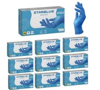STARBLUE Gant jetable en nitrile, non stérile, surface micro-uvide, totalement sans talcature, idéal pour les peaux sensibles, sans latex, parfait pour les aliments, médical, nettoyage (1000, S)