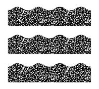 Starboling Bordure de tableau d'affichage festonnée noire de 15,2 m pour la rentrée scolaire, la salle de classe et le bureau