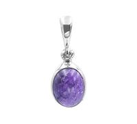 Starborn Pendentif en sugilite ovale en argent sterling 925