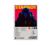 Starboy The WeekndArtist Album Cover Poster Peinture à l'huile Poster Peinture à l'huile Poster Art Décoration de salon Toile Art Déco Décoration murale 30 x 45 cm Sans cadre