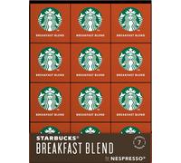 Starbucks Breakfast Blend set de 12 capsules, Medium Roast, café torréfié, compatible Nespresso, capsules de café, 12 x 10 capsules