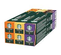 STARBUCKS Café Aromatisé Pack Variété by Nespresso, Capsules de Café 6 x 10 (60 Capsules)