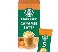 Starbucks Caramel Latte Premium Mélange de Café Instantané, Lot de 5 Sticks