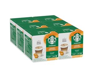 STARBUCKS Caramel Macchiato by Nescafé Dolce Gusto, Capsules de Café 6 x 12 (72 Capsules)