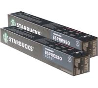 Starbucks Espresso Roast Kaffee, 2er Set, Dark Roast, Röstkaffee, Nespresso kompatibel, Kaffeekapseln, 20 Kapseln