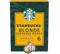 STARBUCKS - Expresso Intensité 6, Arôme Riche et Equilibré en Capsules Compatibles Nespresso (18 unités) - Le Lot De 3