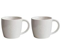 STARBUCKS Grande Fore Here Series Lot de 2 Verres à Pied Blanc - 2 - Grande/16oz/473ml