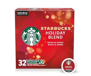 STARBUCKS Holiday Blend, Café Arabica 100%, Medium Roast, 32 Capsules, Machine à café individuelle, Café en dosettes, 32 unité