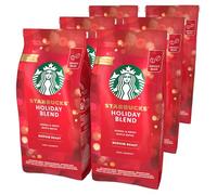 STARBUCKS Holiday Blend, Torréfaction Ambrée, Café en Grains 190g (Pack de 6)