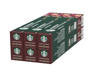 STARBUCKS Italian Style Roast by Nespresso, Torréfaction Brune, Capsules de Café 6 x 10 (60 Capsules)