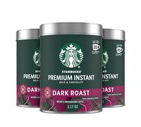 Starbucks - Lot de 3 cafés instantanés de qualité supérieure, torréfaction foncée, 100 % grains arabica, 90 g chacun