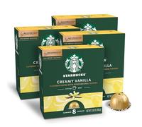Starbucks Lot de 4 capsules de café aromatisé à la vanille par Nespresso Vertuo Line (8 capsules à portion unique, compatibles avec le système Nespresso Vertuo Line) naturellement aromatisé