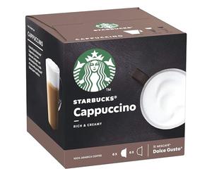 Starbucks Nescafé Dolce Gusto Cappuccino, Café Crème, Café Rougeur, 12 Gélules