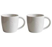 Starbucks Verres à pied Série Fore Here Lot de 2 Blanc Short 8oz/227ml