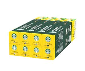 STARBUCKS Sunny Day Blend by Nespresso, Torréfaction Blonde, Capsules de Café 8 x 10 (80 Capsules)