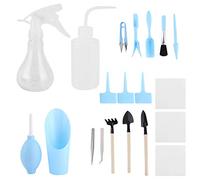 Starbun Outils de Plantes succulentes - 19 pièces/Ensemble Outil de Plantes succulentes Outils de Jardinage de Transplantation pour bonsaï à l'intérieur de Petites Plantes(Bleu)