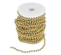 Starbun Perles de Fil de Perle - 25 m/Rouleau galvanoplastie Perles de Fil de Perle Guirlande chaîne Bricolage décoration de Mariage 6 mm(Or)