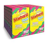 Starburst Duos Singles To Go Mélange à boisson en poudre, fraise et pastèque, 12 boîtes avec 6 paquets chacun - 72 portions au total, poudre à boisson sans sucre, il suffit d'ajouter de l'eau, 6