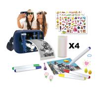 Starcam® Print Hedwige, Pack Appareil Photo Numérique Hd Avec Imprimante Instantanée, Flash Mémoire Intégrée Et Kit De Personnalisation Des Photos Bleu TU