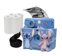 Starcam® Print, pack caméra avec imprimante instantanée, carte SD, 4 rouleaux de papier, dragonne, protection 3D Stitch et kit de personnalisation inclus