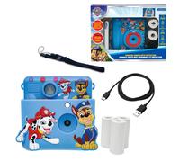 Starcam® Print, Pack Caméra Avec Imprimante Instantanée, Mémoire Flash Intégrée, 4 Rouleaux De Papier, Dragonne, Protection 3d Pat'patrouille Et Kit De Personnalisation Inclus Bleu TU